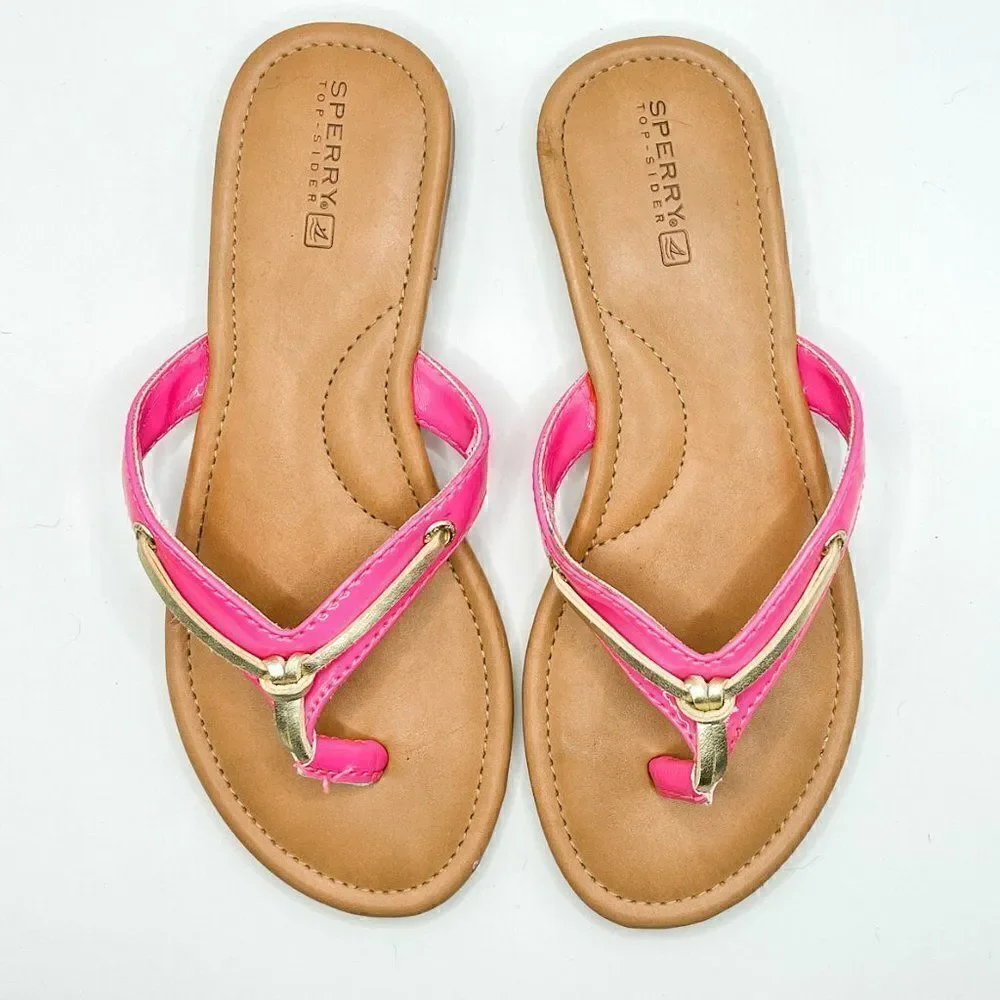 Sperry Girl's Pink/Gold Sandals, Size 1